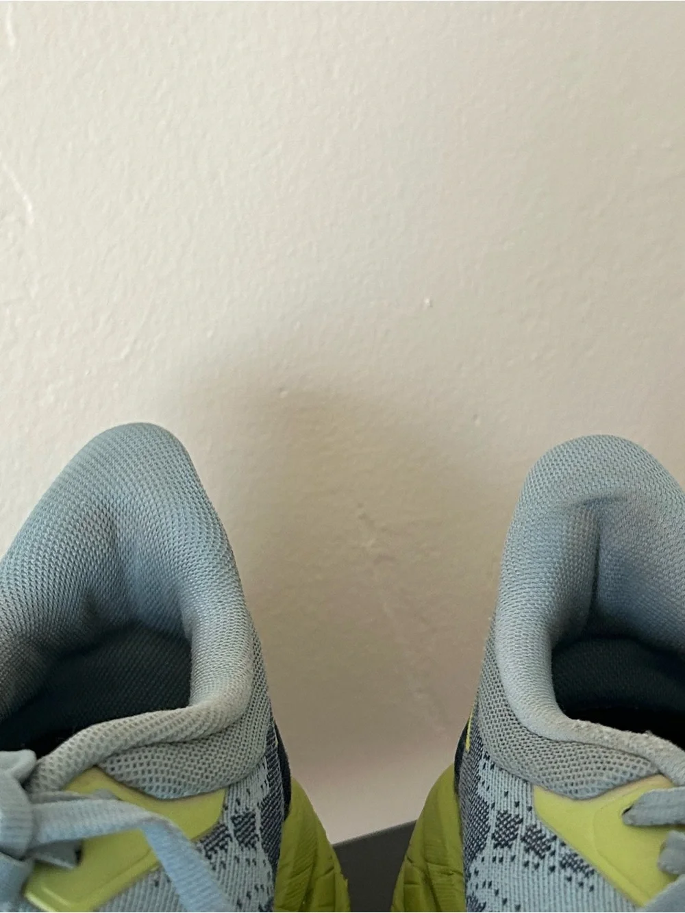 Hoka One One Blue and Neon Yellow Men's Running Shoes